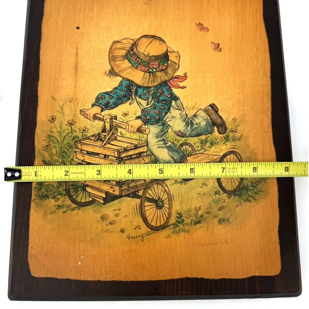 Vintage Children Wall Art Plaques Set of 3 Nostalgic Storybook Style Decor